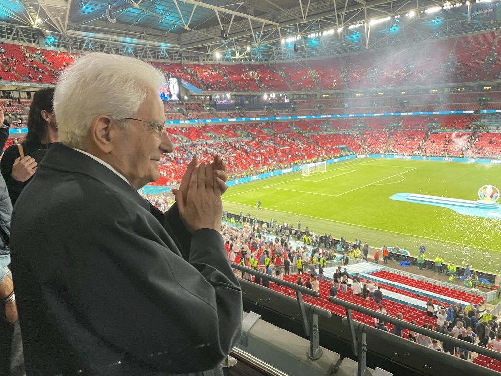 Inghilterra - Italia Mattarella allo stadio